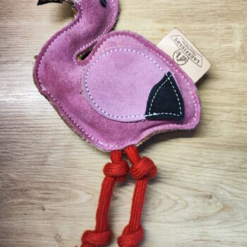 Lederspielzeug Flamingo