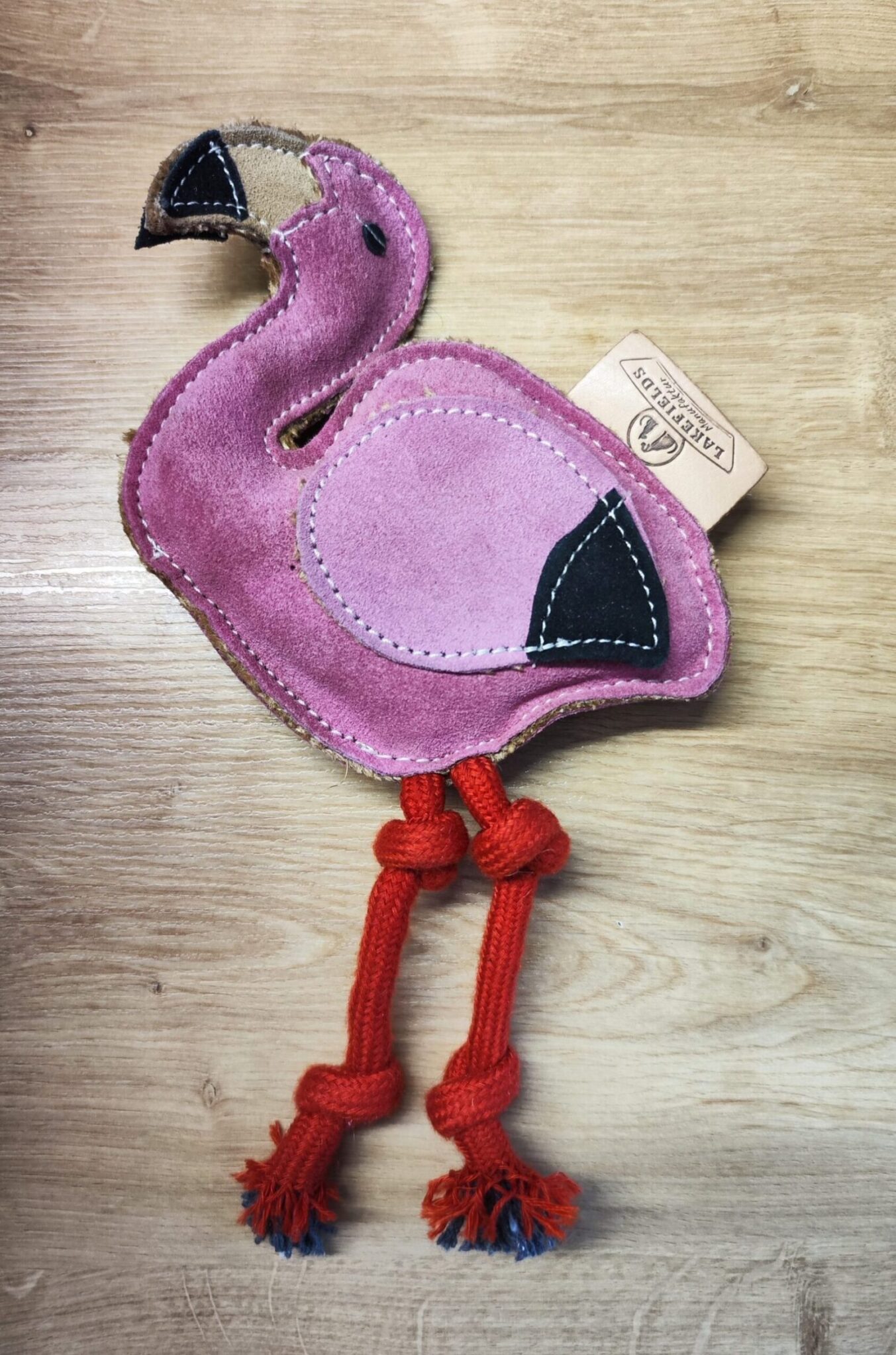 Lederspielzeug Flamingo