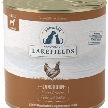 LAKEFIELDS Dosenfleisch-Menü Huhn, 800 g für ausgewachsene Hunde