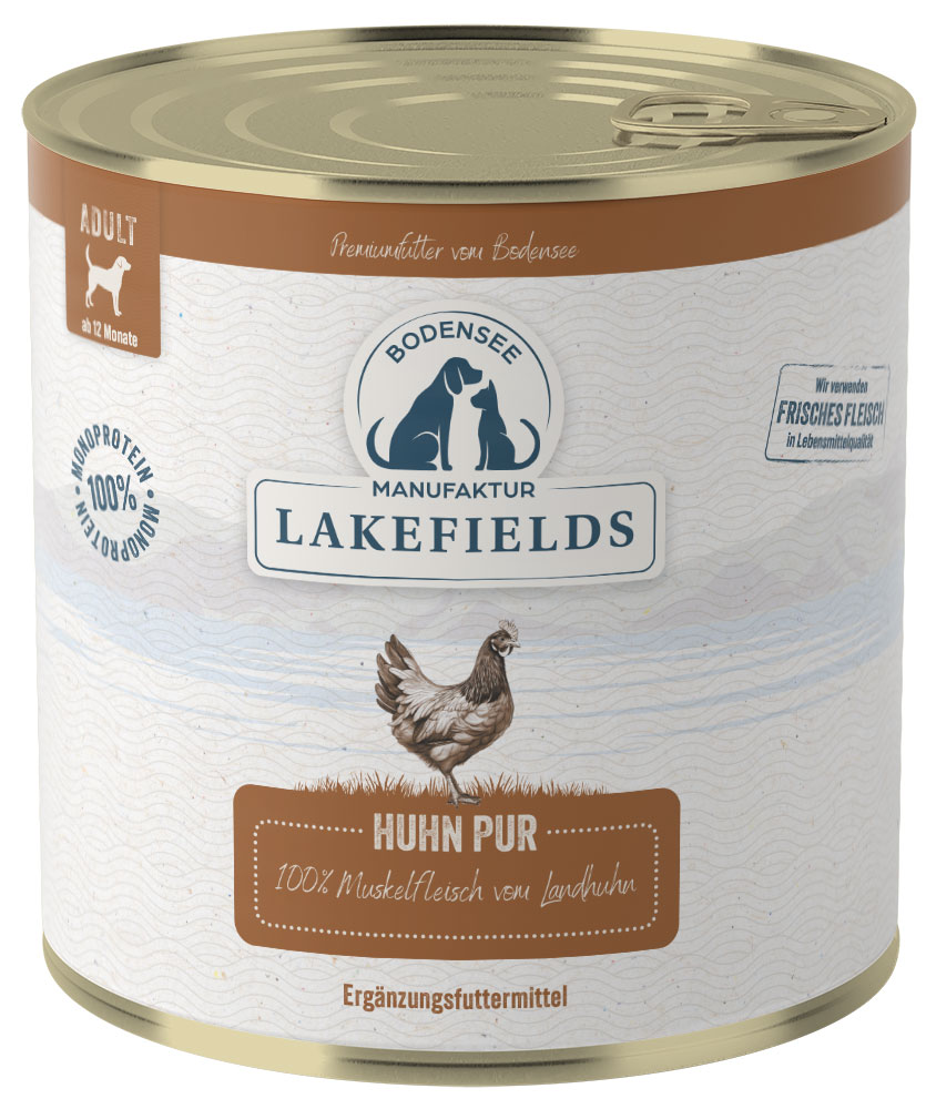LAKEFIELDS Nassfutter Huhn PUR, 800 g