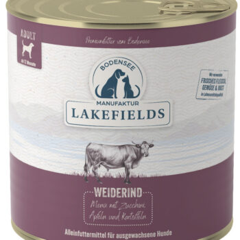 LAKEFIELDS Dosenfleisch-Menü Rind, 800 g für ausgewachsene Hunde